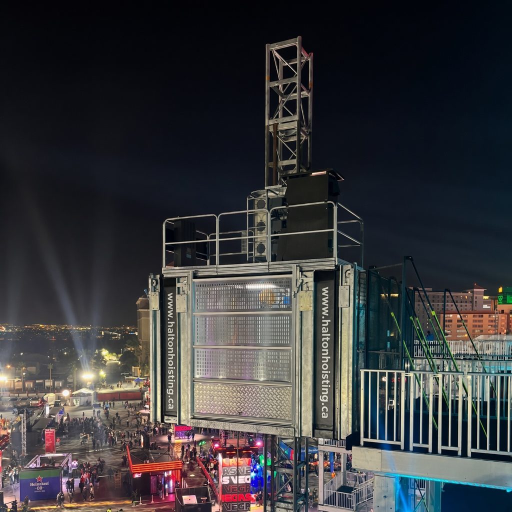Halton Hoisting construction elevator and stage hoist rental in Toronto and Burlington, Ontario